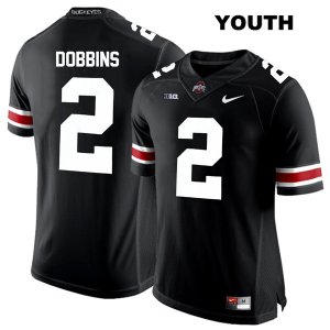 Youth NCAA Ohio State Buckeyes J.K. Dobbins #2 College Stitched Authentic Nike White Number Black Football Jersey MX20Z30UU